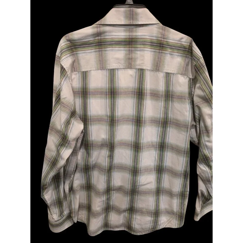 Drill Clothing Co Shirt Mens XL fits Long Sleeve Collared Button‎ Up Pockets